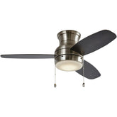 Ashby Park 44 in. White Color Changing Integrated LED Brushed Nickel Ceiling Fan with Light Kit and 3 Reversible Blades